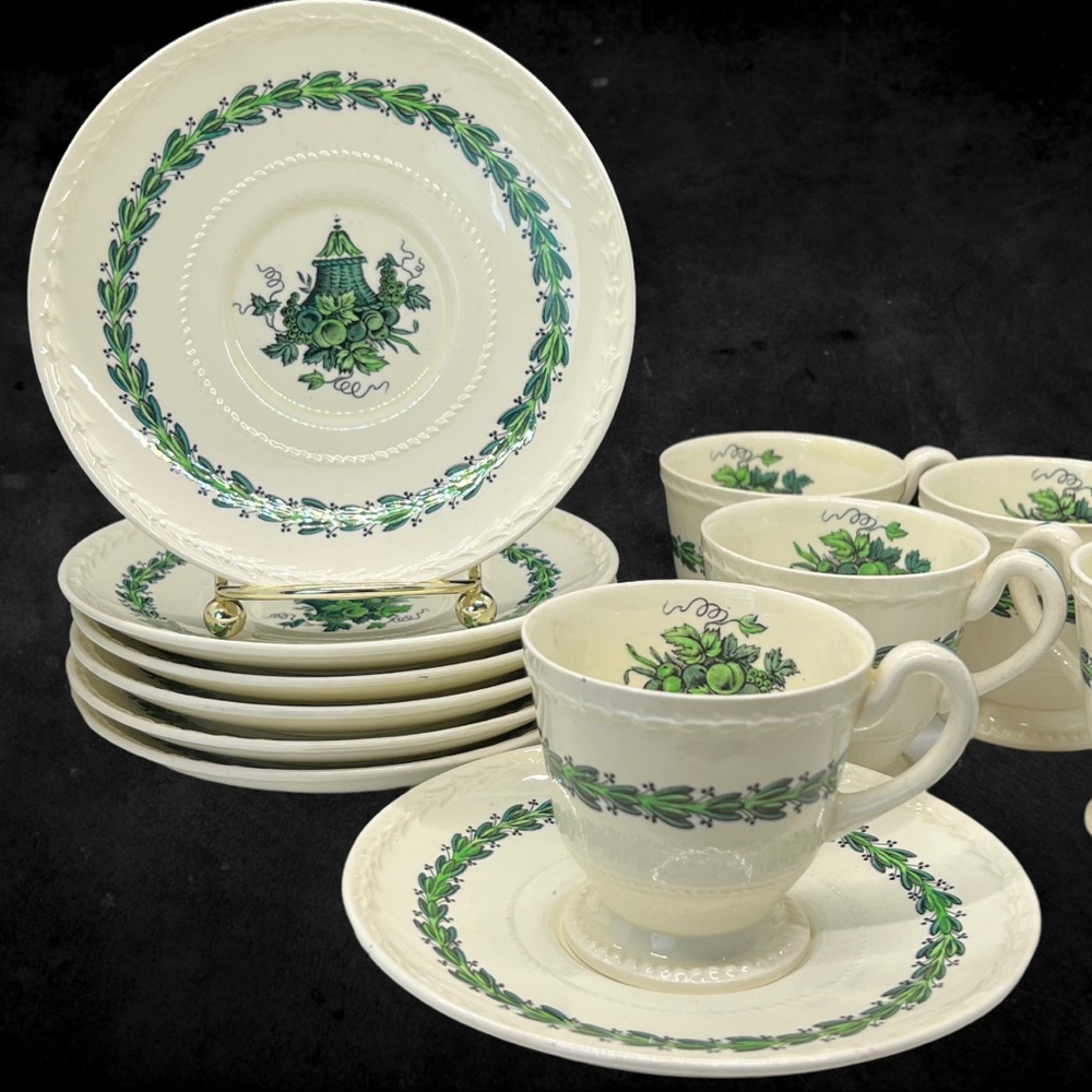 14 Piece Antique Wedgewood Colonial Hereford Pattern